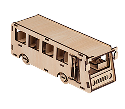 پازل چوبی 3 بعدی طرح اتوبوس ارغنون