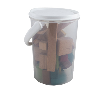 بازی بلوکه های چوبی 40 قطعه جعبه پلاستیکی بیس
