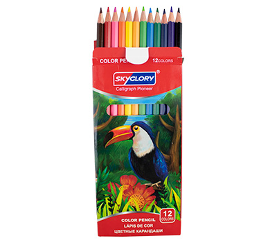 مداد 12 رنگ جعبه مقوایی گلوری اسکای