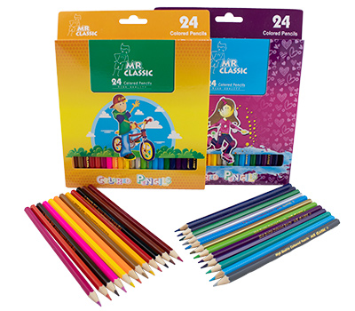 مداد 24 رنگ جعبه مقوایی کلاسیک