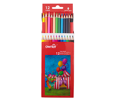 مداد 12 رنگ جعبه مقوایی اونر