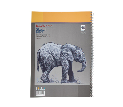 دفتر نقاشی 40برگ فیلی فنری سایز B4 جلد گلاسه پاپی