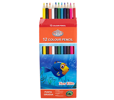 مداد 12 رنگ جعبه مقوایی رویال