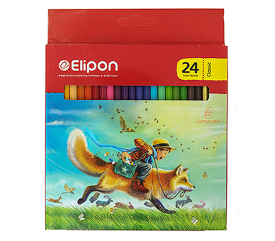 مداد 36 رنگ جعبه مقوایی الیپون