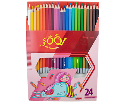 مداد 24 رنگ جعبه مقوایی لوکی